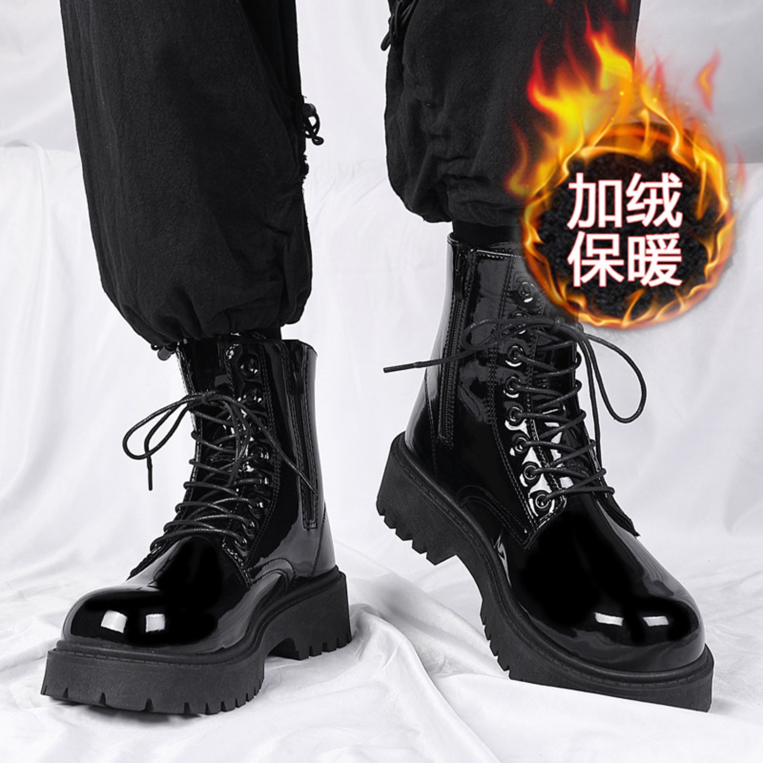 Men'S Shoes Hoka Sale - Warme Plüsch-High-Top-Stiefel für Herren, Winterstiefel mit