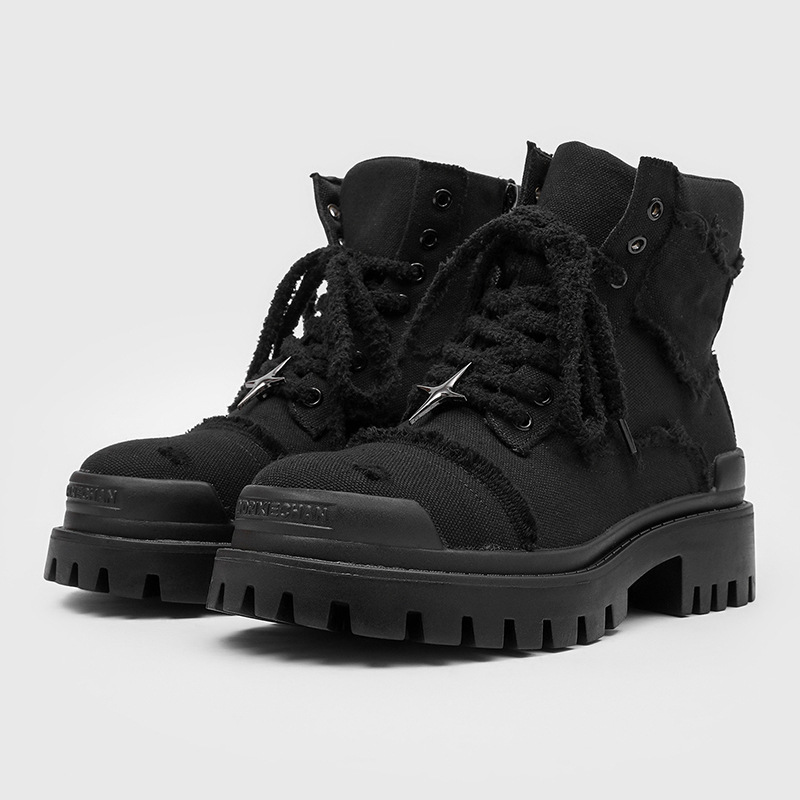 Men'S Shoes Hoka Sale - Herren High-Top-Plateaustiefel mit dicker Sohle, lässige