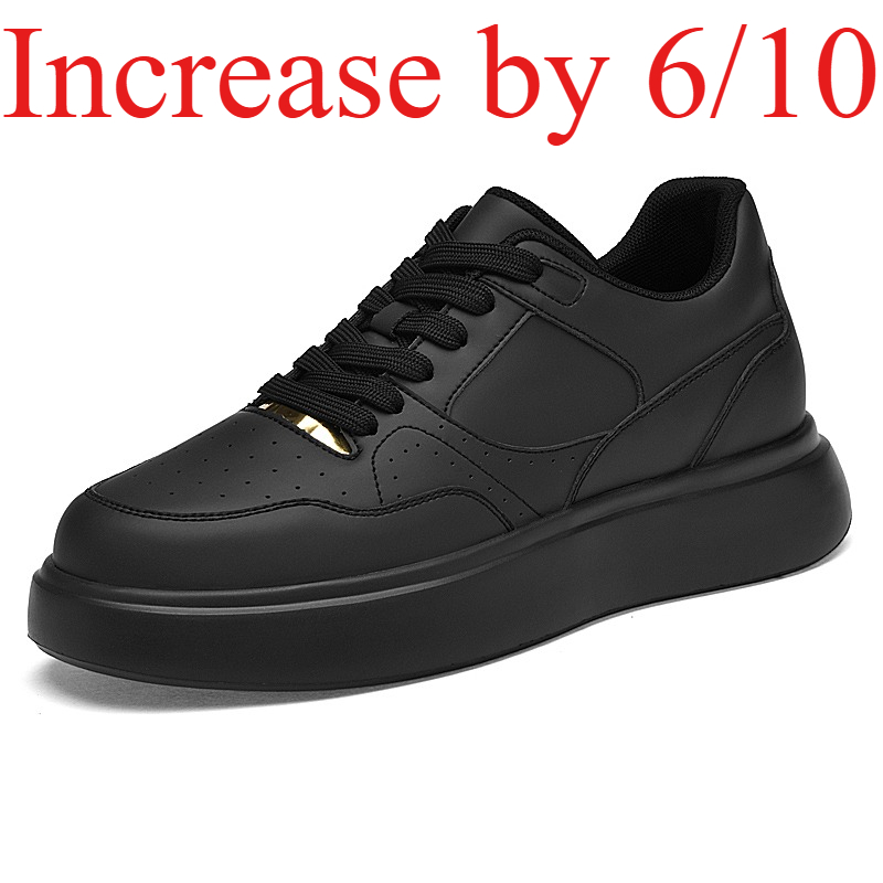 Men'S Shoes Increase Height - Herren-Skate-Schuhe aus Kunstleder mit Schnürung, versteckter