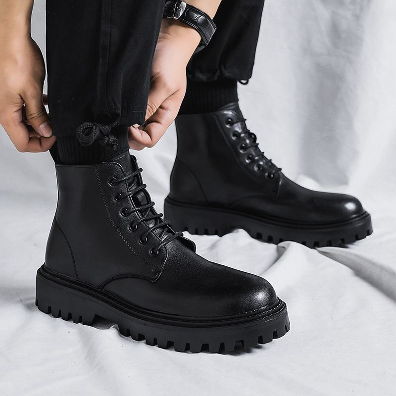 Herren High-Top Lederstiefel,  – Men'S Shoes Increase Height Bewertung und Preis