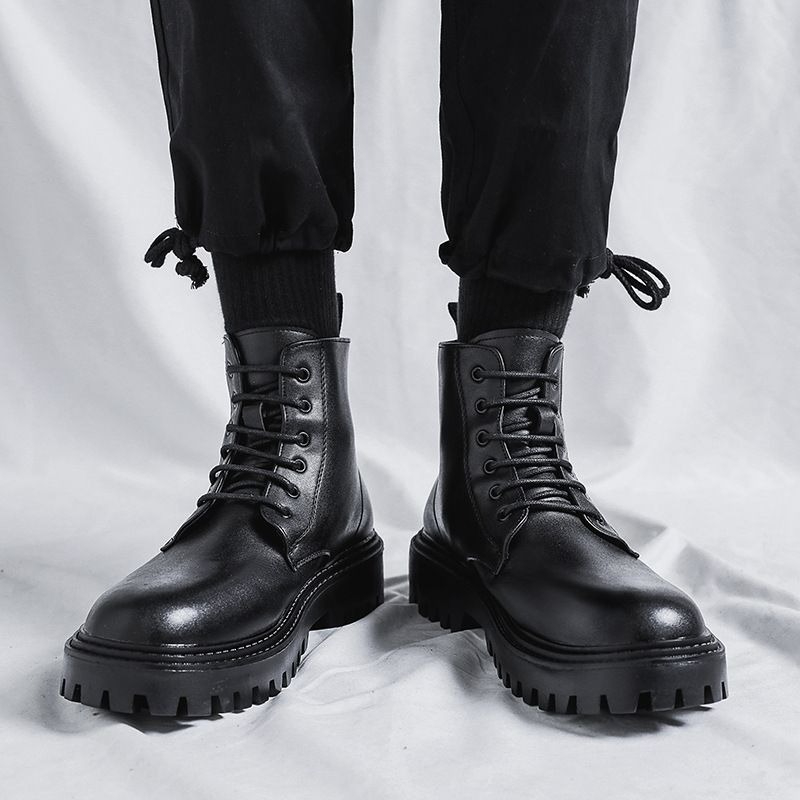 Herren High-Top Lederstiefel,  – Men'S Shoes Increase Height Bewertung und Preis