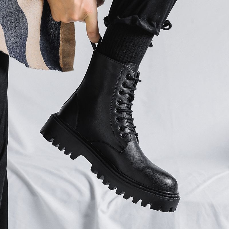 Herren High-Top Lederstiefel,  – Men'S Shoes Increase Height Bewertung und Preis